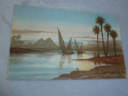 Le Caire - Pyramids And River Nile At Moonlight - N° 5 - Editions Papazoglou -Cohen - - Pirámides