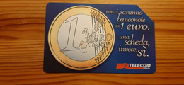 Phonecard Italy - Money, Coin, Euro - Public Ordinary