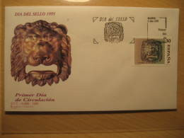 Delcampe - 1995 Edifil 3346 Dia Del Sello Stamp Day Leon Lion Buzon Letter Box SPD FDC Spain - FDC
