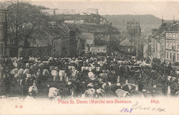 Belgique - Huy - Place Saint Denis - Vaches - Ruines - Précurseur - Oblitéré Huy 1908 - Carte Postale Ancienne - Hoei