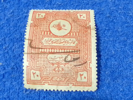 OSMANLI.--20P FİSCAL STAMPS   DAMGALI - Gebruikt