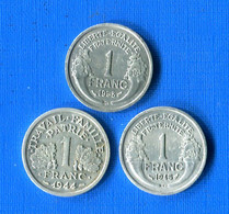 1  Fr  Allu   1958 B  +1945 B 1944 B - 1 Franc