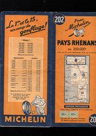 Carte Michelin   N°202 PAYS RHENANS   1945  (M5113) - Cartes Routières