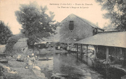 Delcampe - ¤¤   -   SAVENAY   -  Route De Brassais  -  Le Pont De L'Auge Et Le Lavoir  -  Laveuses , Lavendières     -   ¤¤ - Savenay
