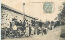 Delcampe - CPA 23 CREUSE Batteuse En Marche à La Salesse Près D'Aubusson - Etat - Rare - Agriculture - Ferme 1906 - Aubusson