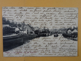 Delcampe - Thuin La Sambre, Vue Du Déversoir (péniches) - Thuin