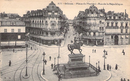 FRANCE - 45 - ORLEANS - PLACE DU MARTROI - Rue De La République - Carte Postale Ancienne - Orleans