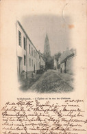 Belgique - Willebroeck - L'église Et La Rue Du Château - Précurseur - Clocher - Animé - Carte Postale Ancienne - Willebroek