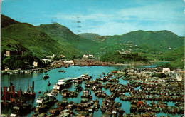 Delcampe - #2218 - Panorama Of Aberdeen, Hong Kong 1956 - China (Hongkong)