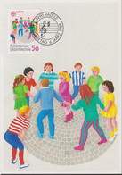 1989 Liechtenstein MC 87 Mi: LI 960°, Y&T: LI 901°, ZNr. LI 901°, EUROPA, Katz Und Mausspiel, Kinder - 1989