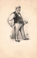 Illustrateur - Homme Montrant Ses Poches Vides - Précurseur - Oblitéré Liège 1901 - Carte Postale Ancienne - Other & Unclassified