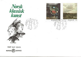 Norway 1981 Classics Of Norwegian Paintings, Harriet Backer, Kitty Lange Kielland   MI 847-848 FDC - Storia Postale