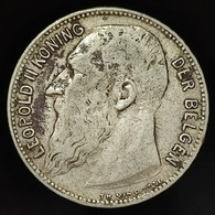 Belgique / Belgium, 1 Frank, 1909, Leopold II, Argent (Silver), TB (VF), KM#57 - 1 Franc