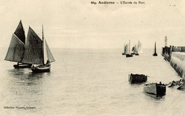 Delcampe - AUDIERNE L'ENTREE DU PORT VOILIERS PECHEURS 1920 - Audierne