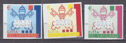 Z2508 - VATICANO Autimatici SASSONE N°15/17 - VATICAN Distributeurs Yv N°15/17 ** - Maschinenstempel (EMA)