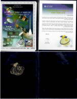 Souvenir Leaf Folder Israel 2002 Israeli Space Industry Day Second Issue No. 13 - Lettres & Documents