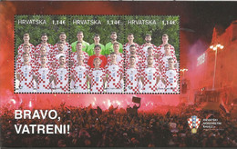 HR 2023-1600-2 FOOTBALL BRONZA IN QATAR, HRVATSKA CROATIA, S/S, MNH - 2022 – Qatar