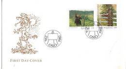 Norge Norway 1982 Paintings, Erik Werenskiold And Henrik Sørensen Mi  867.868, FDC - Lettres & Documents