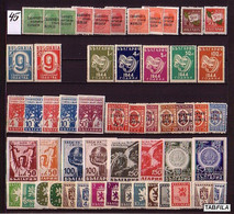 BULGARIA - 1945, 46, 47, 48, 49, 50, 51, 52, 53, 54, 55, 56, 57, 58, 59, 60, 61 - Full Comp. - Perf.+ Imprf.+ Bl's - MNH - Full Years