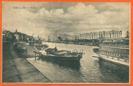 Delcampe - D041_KÖLN A. RH - HAFEN Mit SCHIFFE * ALTE KARTE.. UNUSED - Fischerei