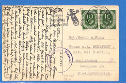 Allemagne Republique Federale 1953 Carte Postale Avec Censure De Munchen (G13827) - Autres & Non Classés