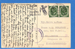 Delcampe - Allemagne Republique Federale 1953 Carte Postale Avec Censure De Munchen (G13827) - Altri & Non Classificati
