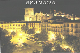Delcampe - Spain:Granada, Bib-Rambla Square At Night - Granada