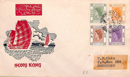Ac6664 - HONG KONG - POSTAL HISTORY - Very Nice FDC  COVER  05.01.1954 - FDC