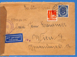 Delcampe - Allemagne Republique Federale 1952 Lettre Par Avion De Starnberg (G13839) - Altri & Non Classificati