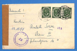 Delcampe - Allemagne Republique Federale 1951 Lettre Avec Censure De Hannover (G13848) - Altri & Non Classificati