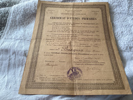 Certificat D’études Primaires, Académie, De Paris, Département, Seine 1934 Inspecteur, Académie, Enseignement Primaire - Diploma & School Reports