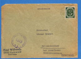Allemagne Republique Federale 1951 Lettre Avec Censure De Geisweid (G13850) - Other & Unclassified