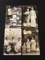 Delcampe - Mint Singapore SMRT TransitLink Metro Train Subway Ticket Card, Old Costumes Of Singapore, Set Of 4 Mint Cards - Singapur