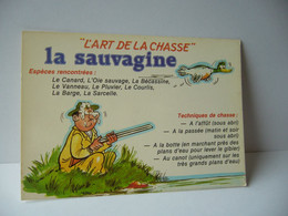 Delcampe - SERIE REF 868/3 L'ART DE LA CHASSE LA SAUVAGINE ESPECES RENCONTREES CPM CHASSE HUMORISTIQUE EDITIONS LYNE PARIS - Angelsport