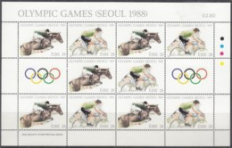 IRLAND 645-646, Kleinbogen, Postfrisch **, Olympische Sommerspiele, Seoul 1988, Reiten Radfahren, Fahrrad - Blokken & Velletjes