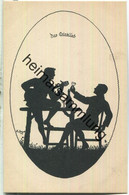 Delcampe - Das Trinklied - Schattenbild Signiert Elsbeth Forck - III. Reihe "Lieder Zur Laute" - Verlag Hermann A. Peters Bonn - Scherenschnitt - Silhouette