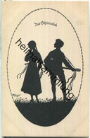 Delcampe - Das Schelmenlied - Schattenbild Signiert Elsbeth Forck - III. Reihe "Lieder Zur Laute" - Verlag Hermann A. Peters Bonn - Scherenschnitt - Silhouette