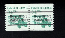 1087662112 1985 (XX) SCOTT 2123A POSTFRIS MINT NEVER HINGED - TRANSPORTATION ISSUE SCHOOL BUS 1920S PAIR - Ungebraucht