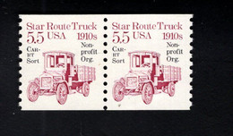 284277603  1986 (XX)  SCOTT  2125A POSTFRIS MINT NEVER HINGED - TRANSPORTATION ISSUE - PAIR STAR ROUTE TRUCK 1910 - Ungebraucht