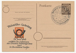 ALLEMAGNE - 2 Entiers (CP) Philatelisten Gedenktag 23 Juin 1946 - Oblitération Temporaire - Altri & Non Classificati