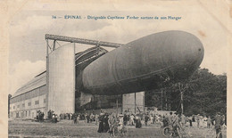 Delcampe - EPINAL.  Dirigeable Capitaine Ferber Sortant De Son Hangar - Zeppeline