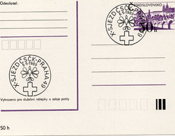Occasional Postage Stamp Czechoslovak Red Cross - Czechoslovakia - First Aid - 1989 - Secourisme