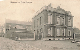 Belgique - Waremme - Ecole Moyenne - Edit. Jeanne - Animé - Enfant - Oblitéré Waremme 1910  - Carte Postale Ancienne - Waremme