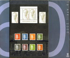 Denmark 2000. Queen Margrethe II Presentation Folder ALL STAMPS UNUSED MINT - Collections