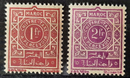 Maroc 1947/52 Taxe 53/54 **TB Cote 3,50€ - Impuestos