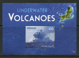 2015 Grenada - Underwater Volcano, Carriacou Island Map Carte Geography 1v Minisheet MNH - Volcanos