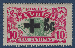 Colonies Reunion N°80d* 10c + 5c Croix Noire Variété "5c" éloigné De La Croix TTB Signé BELLEVILLE - Nuevos