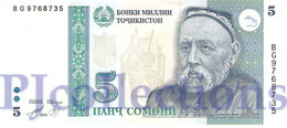 TAJIKISTAN 5 SOMONI 1999 PICK 15b UNC - Tajikistan