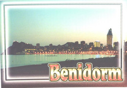 Delcampe - Spain:Benidorm, Poniente Beach Evening Overview - Alicante