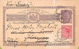 Ac6686 - NEW ZEALAND - POSTAL HISTORY - STATIONERY Letter Card To ITALY 1897 - Cartas & Documentos